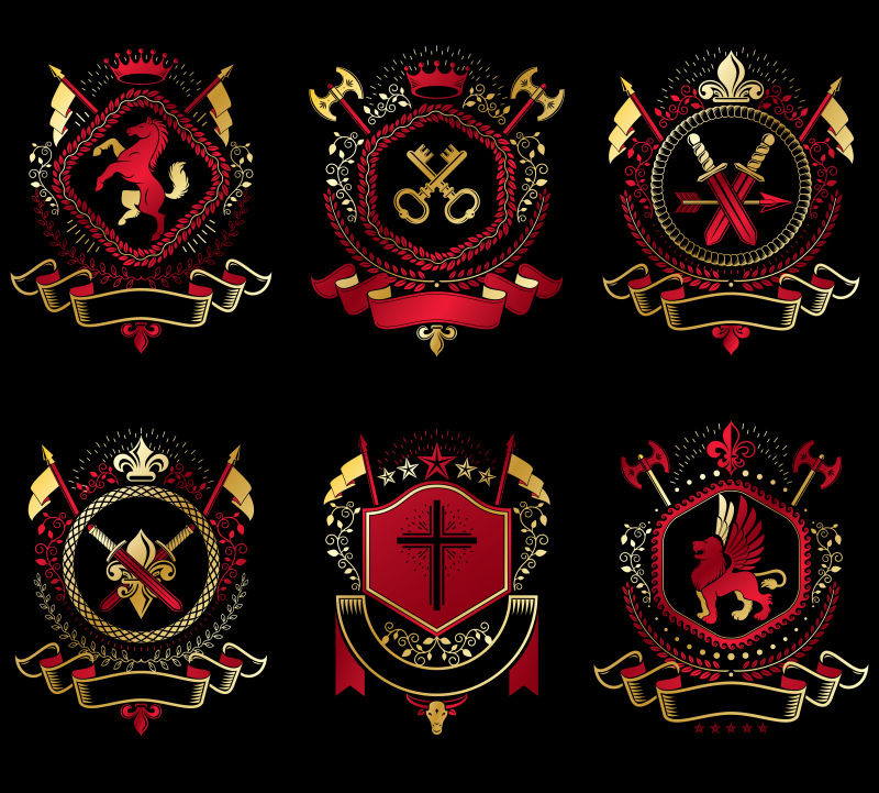 時光印記 創意矢量復古徽章設計